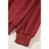 Amaryllis Women's Oversized Velour Sweatshirt Long-Sleeve Pullover Relaxed Fit Cozy Everyday Casual Lounge Top - 3 of 4