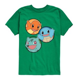 Boys' - Pokémon - Charmander Squirtle Bulbasaur Kanto Group Short Sleeve Graphic T-Shirt - 1 of 4