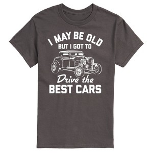 Men's - Instant Message - I May Be Old Drive Best Cars Short Sleeve Graphic T-Shirt - 1 of 4