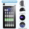 Velivi Beverage Refrigerator Cooler, 128 Cans 3.2 Cu.Ft Mini Fridge Glass Door for Drink Beer Soda Wine in Black - 2 of 4