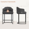 Arceso 1pc Counter Height Bar Stools, Modern Counter Stools Upholstered Barstools, with Curved Backrest and Arms - 2 of 4