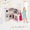 Costway Kids Corner Kitchen Play Set w/ Lifelike Sound & Sparkling Light Gift for Age 3+ - image 3 of 4