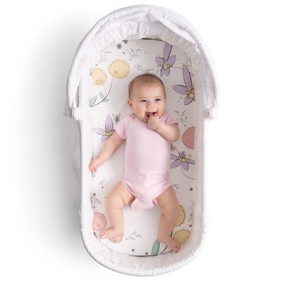 Image of JumpOff Jo Hypoallergenic Fitted Bassinet Sheet for Baby Boys Girls - Rectangular Hourglass & Oval Crib Compatible Soft Breathable, Machine Washable