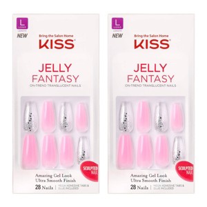 KISS Products Jelly Fantasy Fake Nails  - 2pk/56ct - 1 of 4