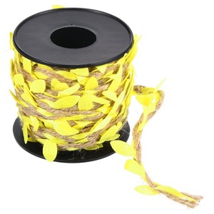 Unique Bargains Jungle Wedding Party Home Garden Decor Burlap Leaf Ribbon Jute Twine Artificial Vine - 1 of 4