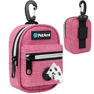PetAmi Dog Waste Bag Holder for Leash, Pet Waste Dispenser Accessories Treat Pouch, Puppy Walking Travel Camping Supplies Must Have - 1 of 4