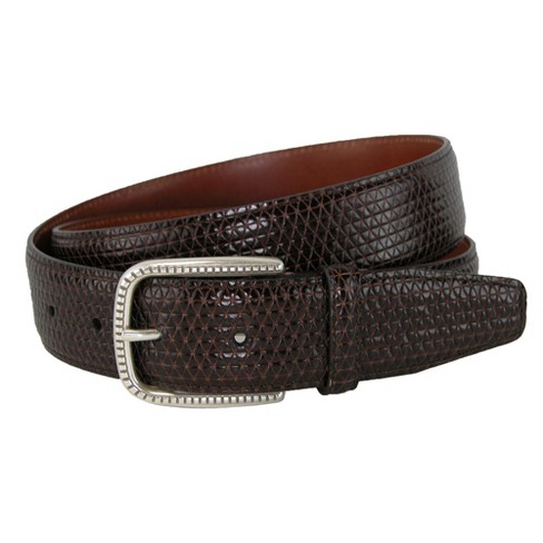 Crookhorndavis Men's Basic Lux Trial Tri-town Calfskin Dress Belt, 32 ...