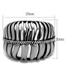 Slickblue Modern Ribcage Stainless Steel Ring for Men – High Polish, Unique Look, Sizes 8-13 - 2 of 4