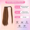 Alilang Straight Ponytail Extension - 24 Inch Long Straight Wrap Around Ponytail for Women Clip Ponytail Hair Extensions Synthetic - 4 of 4