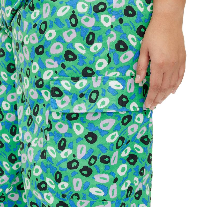 Women's Utility Jazz Dot Green Cargo Pants - DVF for Target, 3 of 8