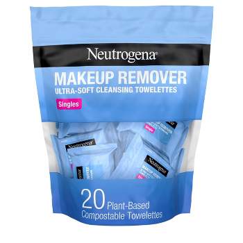 Neutrogena Facial Cleansing Makeup Remover Wipes Singles - 20ct