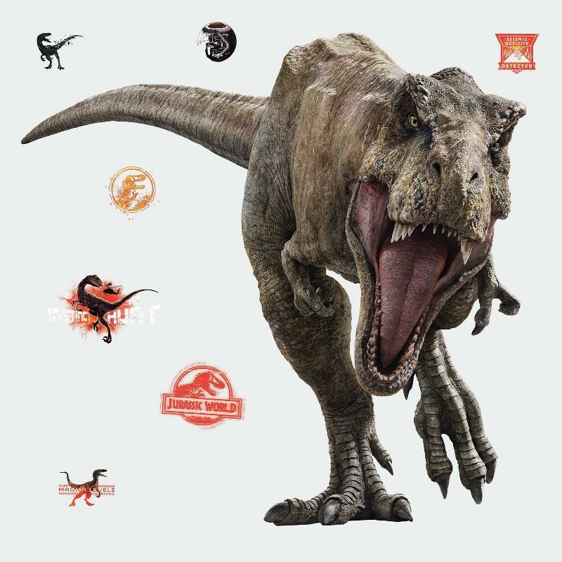 Jurassic World 2 T Rex Giant Kids&#39; Wall Decal - RoomMates, 3 of 7