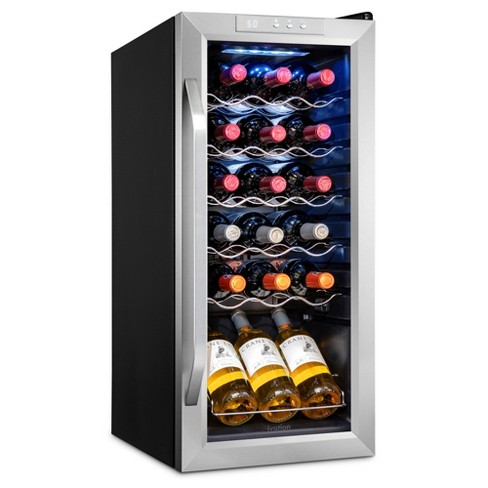 Ivation 18 Bottle Compressor Freestanding Wine Cooler Refrigerator Stainless Steel Target