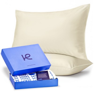 Kickoff 100% Bamboo Viscose Pillowcases Only, Hidden Zipper, Cooling Breathable, Bedding Pillow Covers for Hot Sleepers