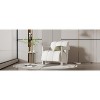 APRILSOUL 26.3'' Modern Minimalist Leisure Armchair, Armchair with L-shaped Armrests and Polyester Fabric for Living Room,White - 2 of 4