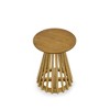CAVINAS Round Coffee Table, Solid Wood Tray Tables, Modern Nordic Style Center Table for Living Room, Bedroom - 3 of 4