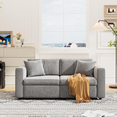 Buenhomino Stylish Loveseat with Hidden Storage – Velvet Upholstery, Soft Cushions, Ideal for Living Room, Bedroom, or Apartment