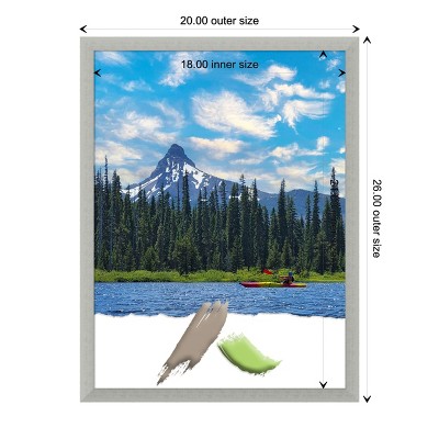 Silver Leaf Distressed Wood Rectangular Picture Frame
