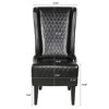 Grungis High-Back Velvet Accent Chair, Comfy Armless Chair with Soft Padded & Wooden Legs,23.03" W Accent Chair for Bedroom,Reading Room,Office - 3 of 4