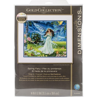 Dimensions Gold Collection Counted Cross Stitch Kit 14"X12"-Spring Fairy (16 Count)