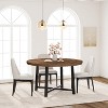 47'' Round Dining Table, Industrial Round Kitchen Table for 4-6 People, Wooden Kitchen Furniture with Heavy Duty Metal Legs for Small Dining Room - 2 of 3