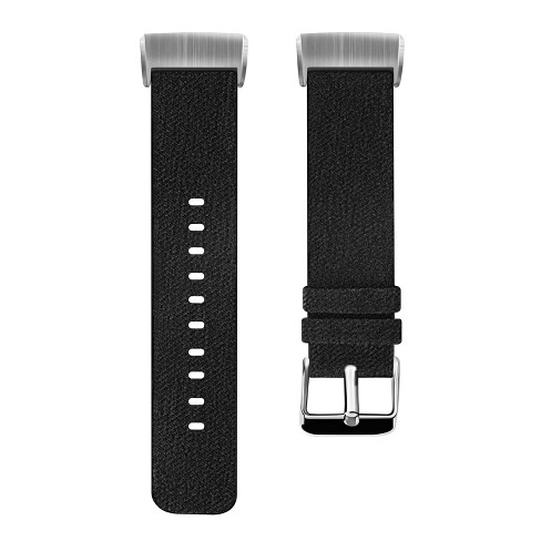 Insten Fabric Watch Band Compatible with Fitbit Charge 3, Charge 3 SE, Charge 4, and Charge 4 SE, Fitness Tracker Replacement Bands, Black - image 1 of 4