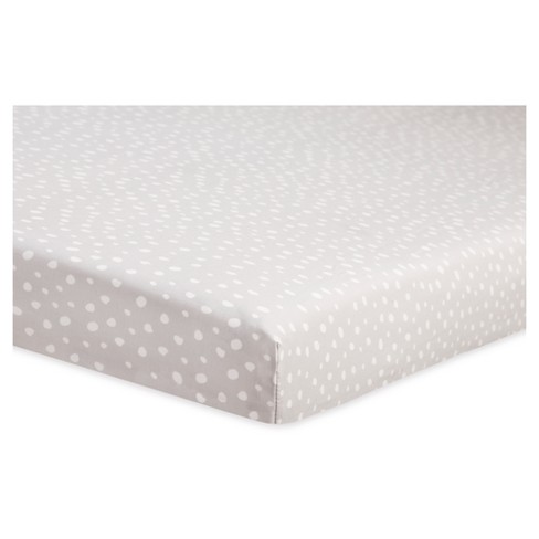 Babyletto Mini Fitted Crib Sheet Tuxedo Gray Dots Target