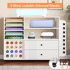 Craft Storage Cart - Mobile Craft Storage, Craft Storage with Wheels, Craft Storage with Brakes, Wheels, Craft Cart with Drawers - 3 of 4