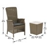 3pc Bracknell Collection All-Weather Chat Set - National Tree Company - 4 of 4