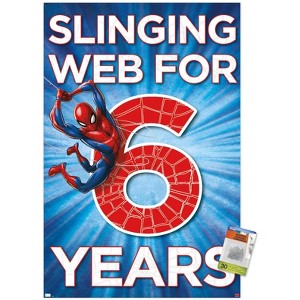 Trends International Marvel Spider-Man - Happy 6th Birthday Unframed Wall Poster Prints - 1 of 4