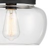 Regency Hill Rustic Farmhouse Industrial Ceiling Light Semi Flush Mount Fixture 10 1/4" Wide Black Curved Clear Glass Shade for Bedroom Kitchen House - 3 of 4