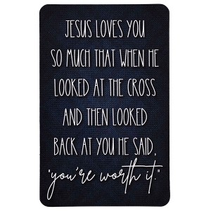 Dicksons BKMPK-504 You're Worth It He Looked at The Cross Black and White 2.5 x 4 Paper Encouraging Durable Laminated Bookcard Bookmark, Pack of 12 - 1 of 2