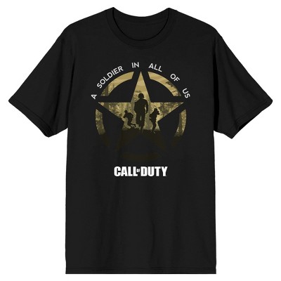Call Of Duty A Soldier In All Of Us Men's Black T-shirt