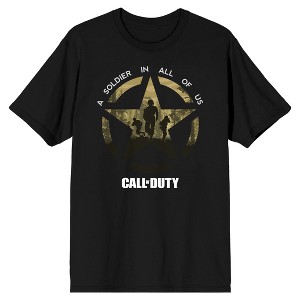 Call Of Duty A Soldier In All Of Us Men's Black T-shirt - 1 of 1