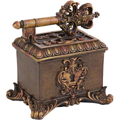 Kensington Hill Segreto 7 1/2" Wide Copper Bronze Royal Key Decorative Box