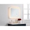 Elegant Lighting Lux 27in x 30in Hardwired LED mirror with magnifier and color changing temperature 3000K/4200K/6000K - 3 of 4