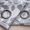 RT Designer Collection Brent Jacquard 2 Pack Luxurious Modern Design Curtain Panel 36" x 84" Silver - 4 of 4