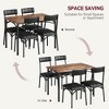 5-Piece Dining Room Table Set Kitchen Table for 4, Wooden Kitchen Table and 4 Double Cushion Chairs for Small Space - 4 of 4
