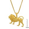 Steeltime 24" 18k gold plated stainless steel lion pendant - 3 of 4