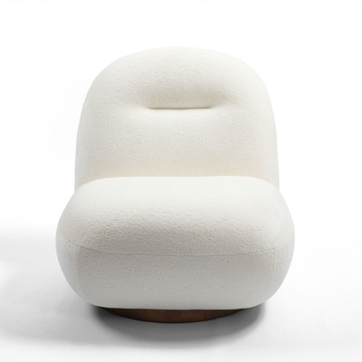 Lirago Luxury Modern Swivel Accent Chair with Ice Flower Velvet-Minimalist Armless Design for Living Room & Reception Space 31.1"W * 35.03"D * 31.1"H