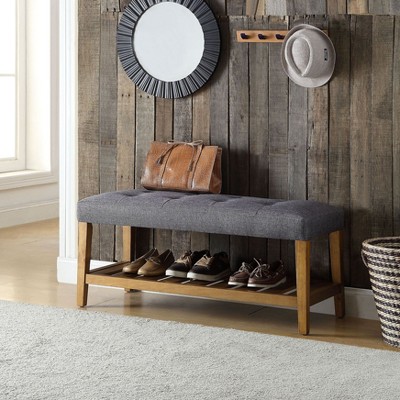 NicBex Storage Bench Shoe Rack Modern Tufted Padded Seat Bench for Entryway, Bedroom
