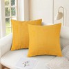 Unique Bargains Corduroy Modern Solid Striped Couch Sofa Home Decorative Pillow Covers 2 Pcs - 2 of 4