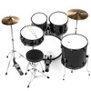 Best Choice Products 5-Piece Beginner Drum Set w/ Snare, Bass, Toms, Cymbal, Hi-Hat, Sticks, Chair, Drum Pedal - Black - 4 of 4
