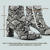 Allegra K Women's Pointed Toe Snake Print Side Zipper Chunky Heel Ankle Boots - 2 of 4