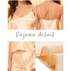 cheibear Women's Satin Spaghetti Cami Tops Ruffle Trim Shorts Sleepwear Sets - 4 of 4