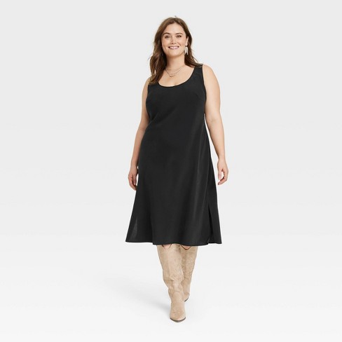 Women's Midi Slip Dress - Universal Thread™ Black Xxl : Target