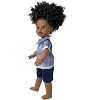 Doll Clothes Supertore Handmade Blue Plaid Lace-Trim Blouse & Cargo Shorts for 18 inch Girl Dolls - 3 of 4
