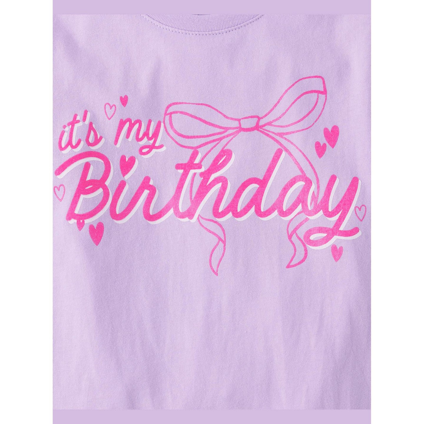 Футболка The Children's Place Short Sleeve It's My Birthday Graphic Tee Purple M (7/8) для девочек, цвет: Фиолетовый — фото 2