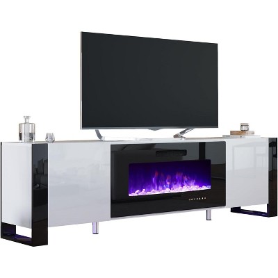 U-Shaped Legs Fireplace TV Stand with Fireplace