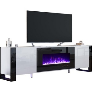 U-Shaped Legs Fireplace TV Stand with Fireplace - 1 of 4